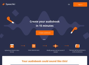 How speechki.org looks like on a tablet such as an iPad.
