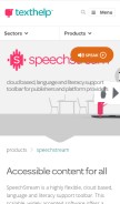 How speechstream.net looks like on a mobile device such as an iPhone.