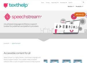 How speechstream.net looks like on a tablet such as an iPad.