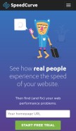 How speedcurve.com looks like on a mobile device such as an iPhone.