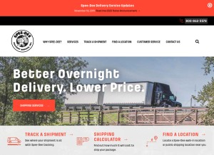 How speedeedelivery.com looks like on a tablet such as an iPad.