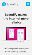 How speedify.com looks like on a mobile device such as an iPhone.