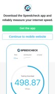 How speedspot.org looks like on a mobile device such as an iPhone.