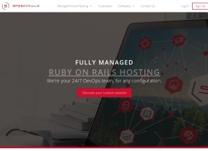 How speedyrails.net looks like on a tablet such as an iPad.
