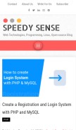 How speedysense.com looks like on a mobile device such as an iPhone.