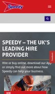 How speedyservices.com looks like on a mobile device such as an iPhone.