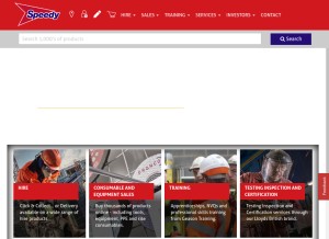 How speedyservices.com looks like on a tablet such as an iPad.