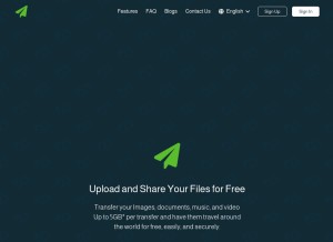 How speedyupload.com looks like on a tablet such as an iPad.