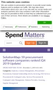 How spendmatters.com looks like on a mobile device such as an iPhone.