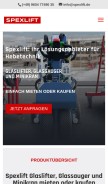 How spexlift.de looks like on a mobile device such as an iPhone.