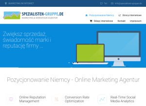 How spezialisten-gruppe.de looks like on a tablet such as an iPad.