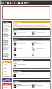 How spheresofa.net looks like on a mobile device such as an iPhone.
