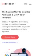 How spider.af looks like on a mobile device such as an iPhone.