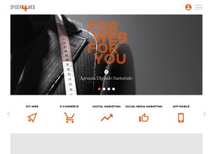 How spider4web.it looks like on a tablet such as an iPad.