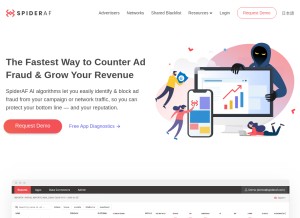 How spideraf.com looks like on a tablet such as an iPad.