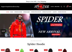 How spiderhoodieus.shop looks like on a tablet such as an iPad.