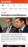 How spiegel.de looks like on a mobile device such as an iPhone.