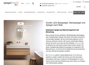 How spiegelshop24.com looks like on a tablet such as an iPad.