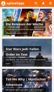 How spieletipps.de looks like on a mobile device such as an iPhone.