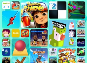 How spielyeti.ch looks like on a tablet such as an iPad.