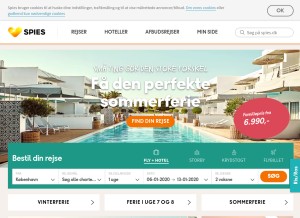 How spies.dk looks like on a tablet such as an iPad.