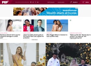 How spin.ph looks like on a tablet such as an iPad.