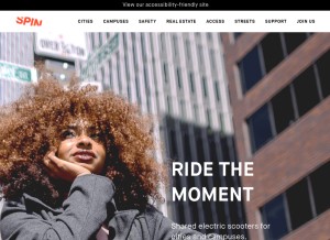 How spin.pm looks like on a tablet such as an iPad.