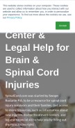 How spinalcord.com looks like on a mobile device such as an iPhone.
