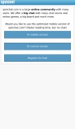 How spinchat.com looks like on a mobile device such as an iPhone.