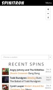 How spinitron.com looks like on a mobile device such as an iPhone.