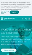 How spirehealthcare.com looks like on a mobile device such as an iPhone.