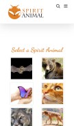 How spiritanimal.info looks like on a mobile device such as an iPhone.