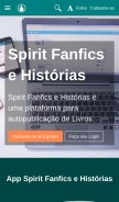 How spiritfanfiction.com looks like on a mobile device such as an iPhone.