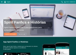 How spiritfanfiction.com looks like on a tablet such as an iPad.