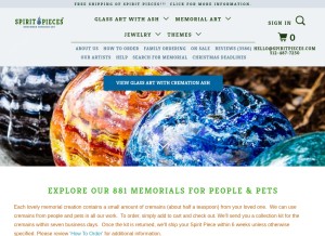 How spiritpieces.com looks like on a tablet such as an iPad.