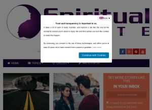 How spiritualunite.com looks like on a tablet such as an iPad.