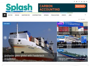 How splash247.com looks like on a tablet such as an iPad.