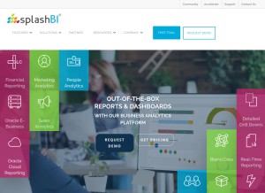 How splashbi.com looks like on a tablet such as an iPad.