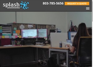 How splashomnimedia.com looks like on a tablet such as an iPad.