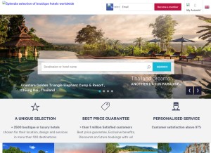 How splendia.com looks like on a tablet such as an iPad.