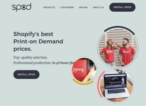 How spod.com looks like on a tablet such as an iPad.