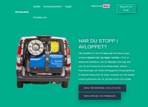 How spolbilarna.se looks like on a tablet such as an iPad.