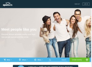 How spontacts.com looks like on a tablet such as an iPad.