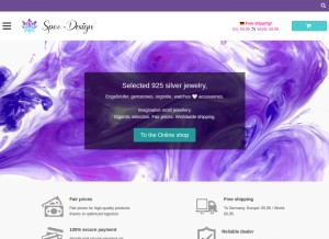 How spoo-design.de looks like on a tablet such as an iPad.
