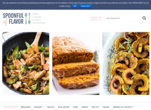 How spoonfulofflavor.com looks like on a tablet such as an iPad.
