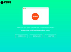 How spoonuniversity.com looks like on a tablet such as an iPad.