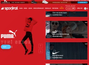 How sporjinal.com looks like on a tablet such as an iPad.