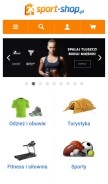 How sport-shop.pl looks like on a mobile device such as an iPhone.