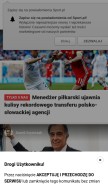 How sport.pl looks like on a mobile device such as an iPhone.