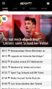 How sport1.de looks like on a mobile device such as an iPhone.